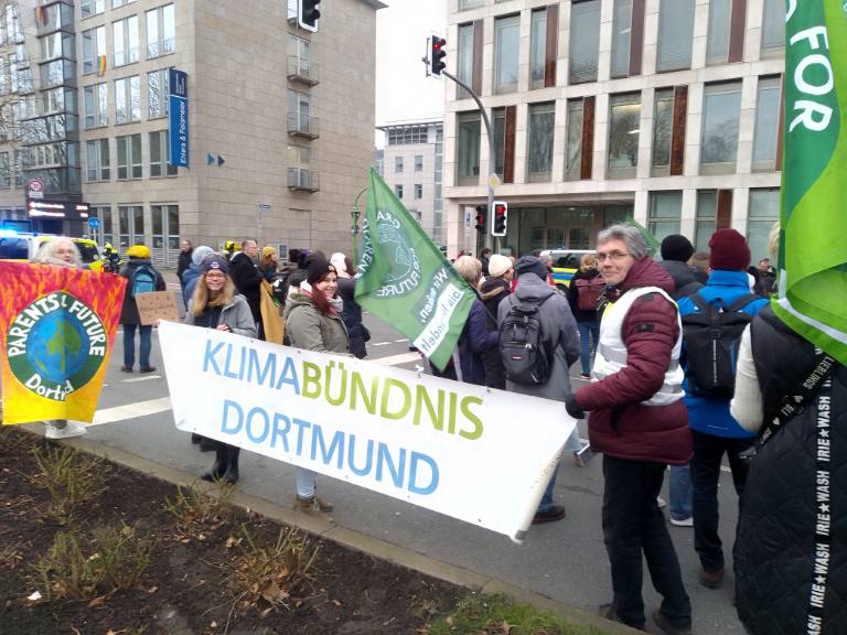 Klimastreik 14.2.25, Banner Klimabündnis